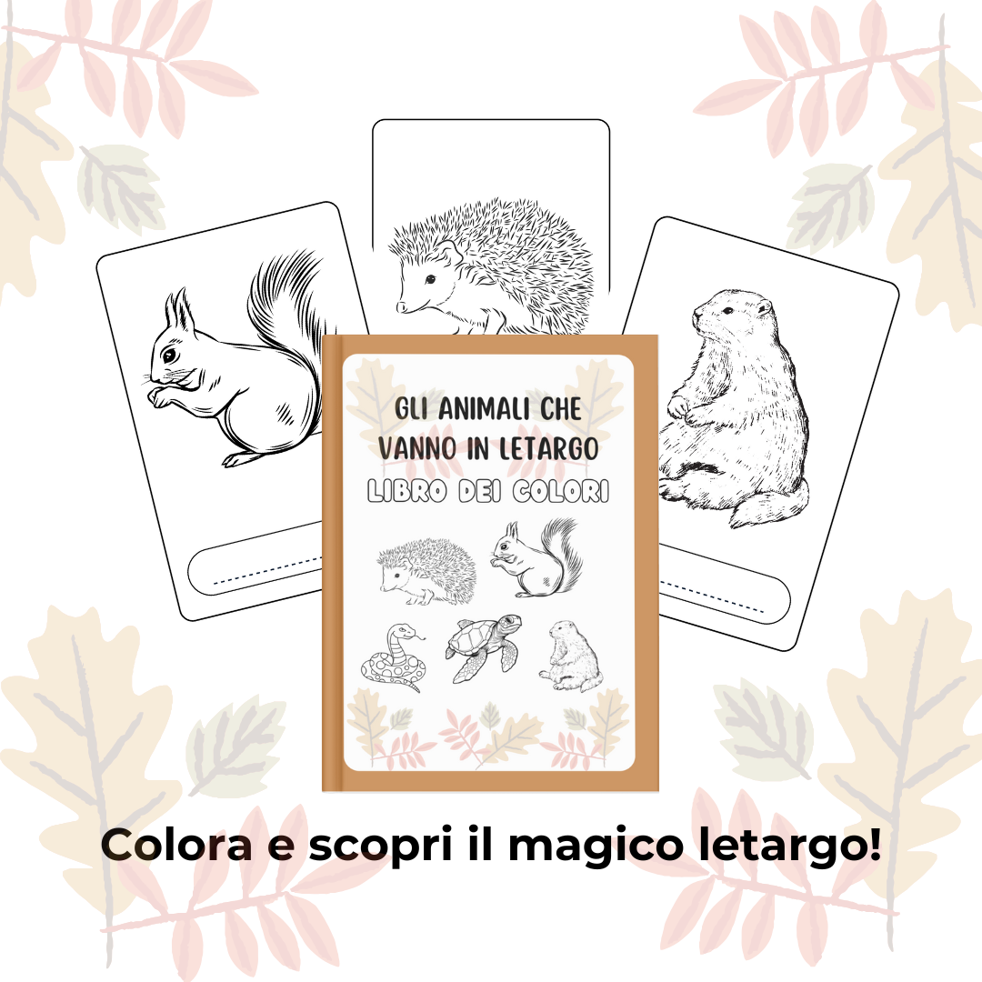 Sogni d’Inverno: Animali in Letargo da Colorare