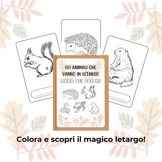 Sogni d’Inverno: Animali in Letargo da Colorare