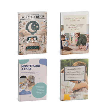 Kit Montessori Completo: 4 Guide Essenziali per una Crescita Serena e Autonoma